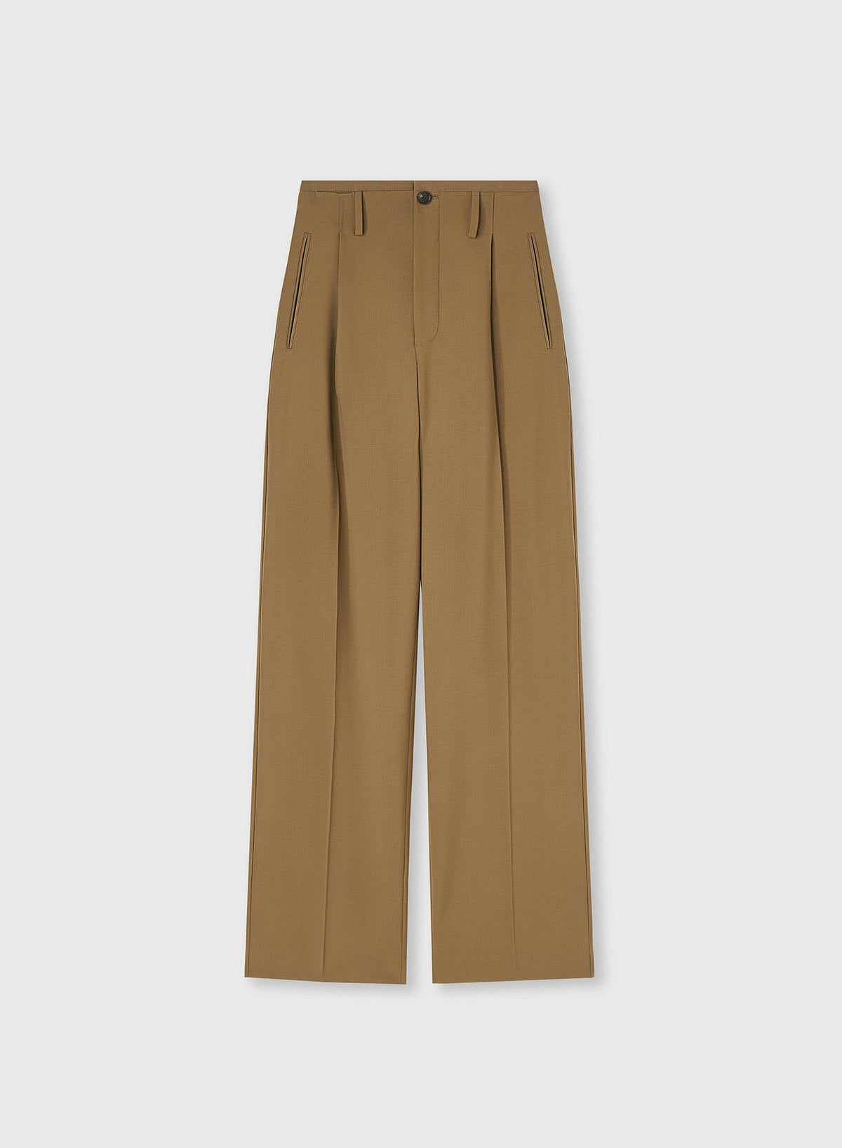 DARK CAMEL HERITAGE PANTS IN WOOL