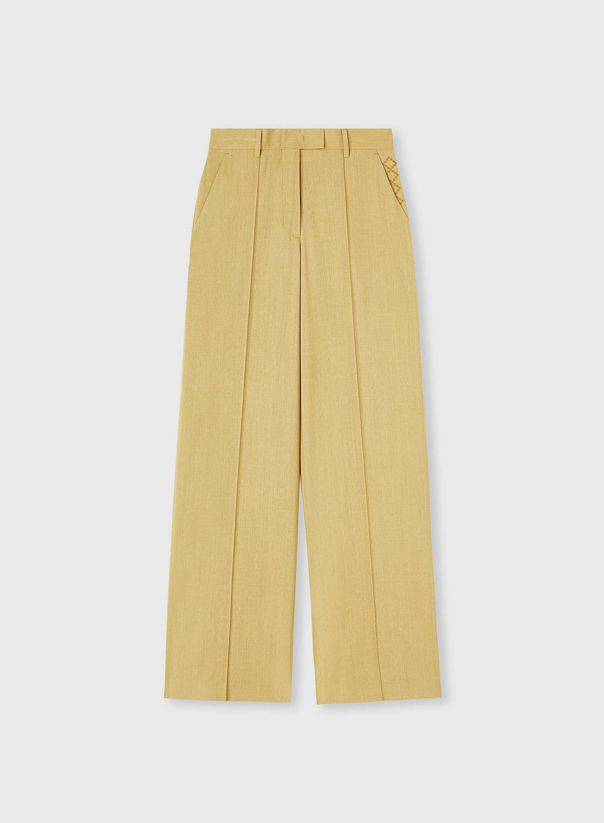PALE YELLOW TAILORING PANTS (NR)