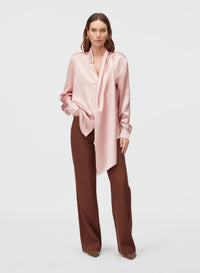 PALE ROSE SCARF SHIRT