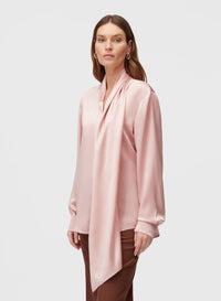 PALE ROSE SCARF SHIRT