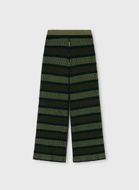 GREEN, TAUPE AND YELLOW WINDOWS LONG PANTS