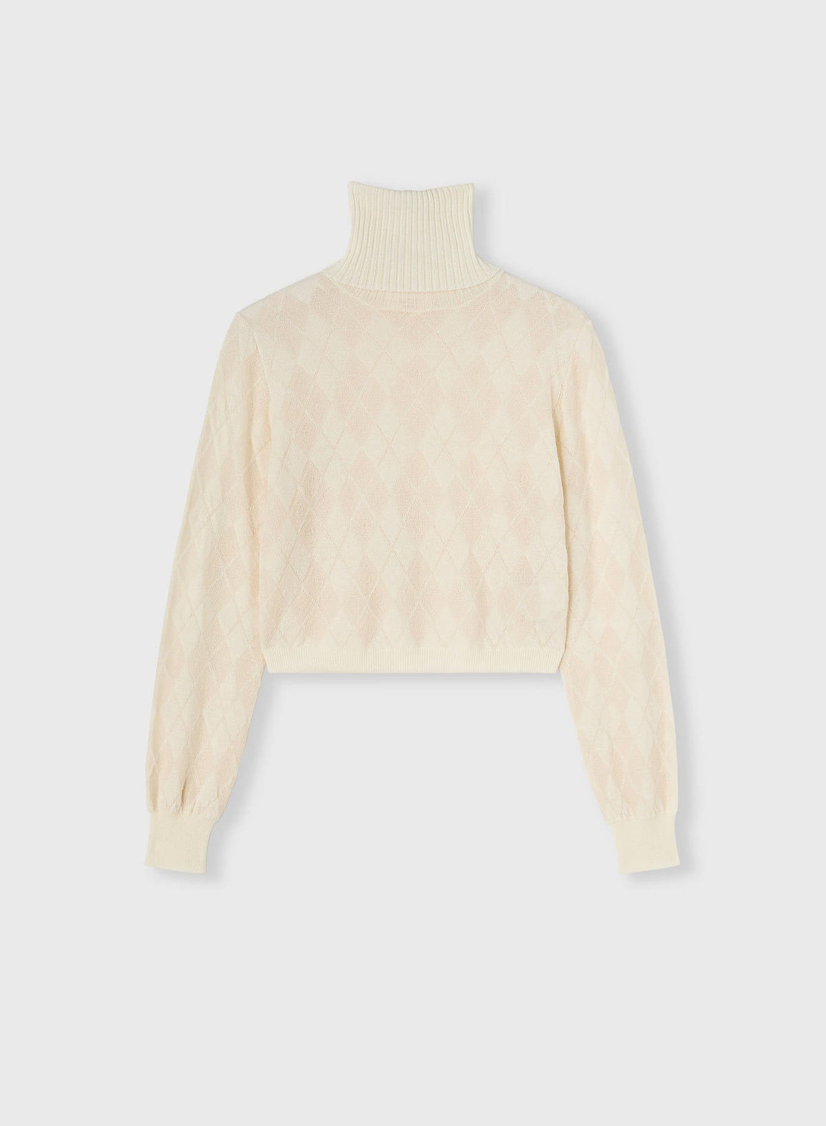 BUTTER ARGYLE CASHMERE TURTLENECK