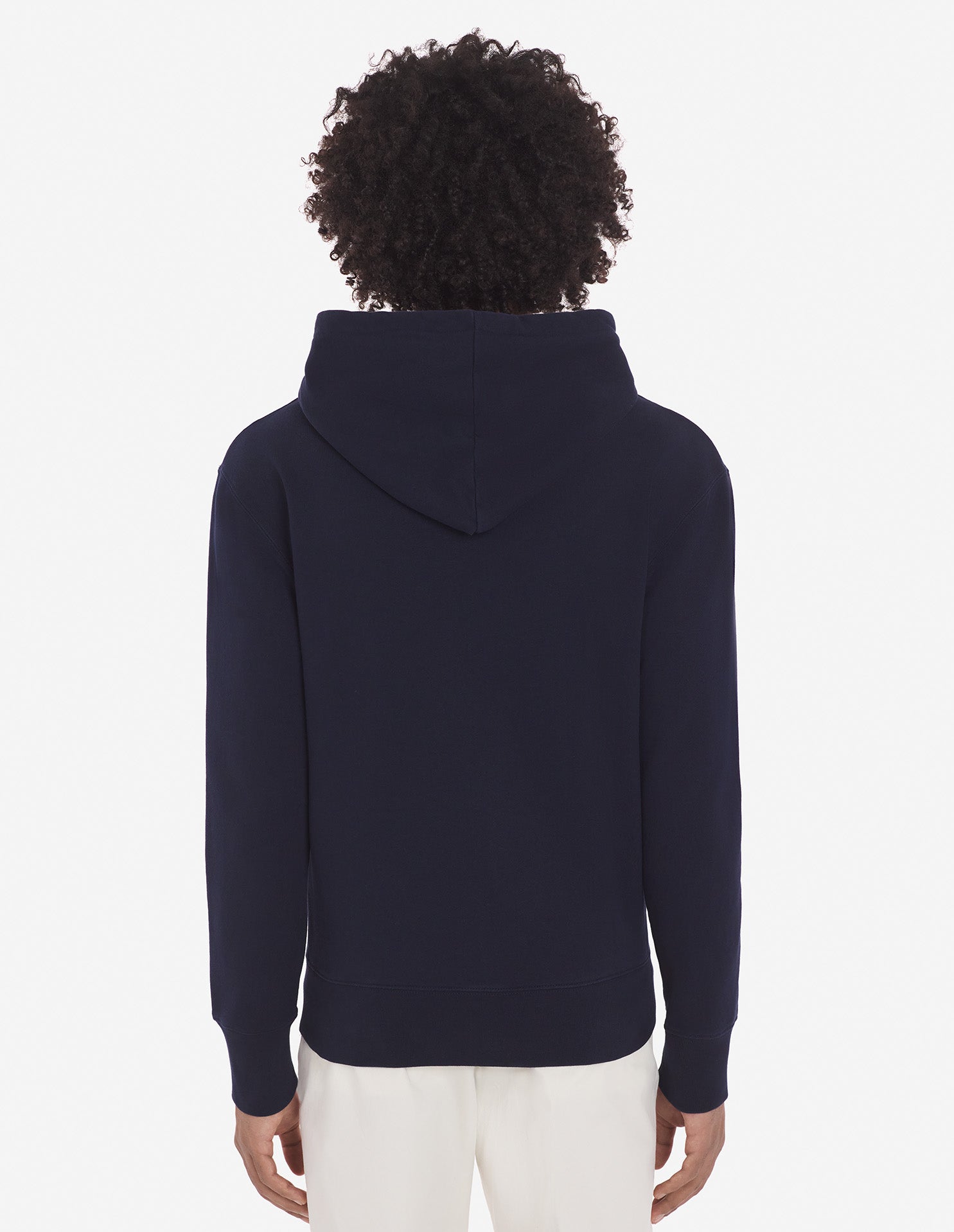 Sweat à capuche zippé avec écusson - Navy