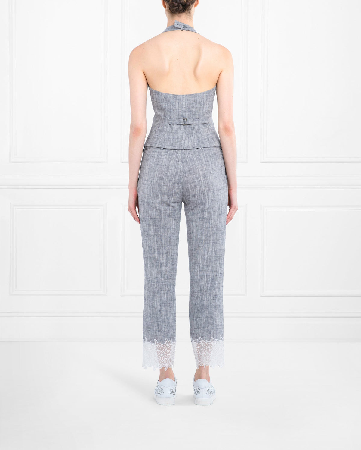Pantalon Prince en Lin - Vapor Smoke