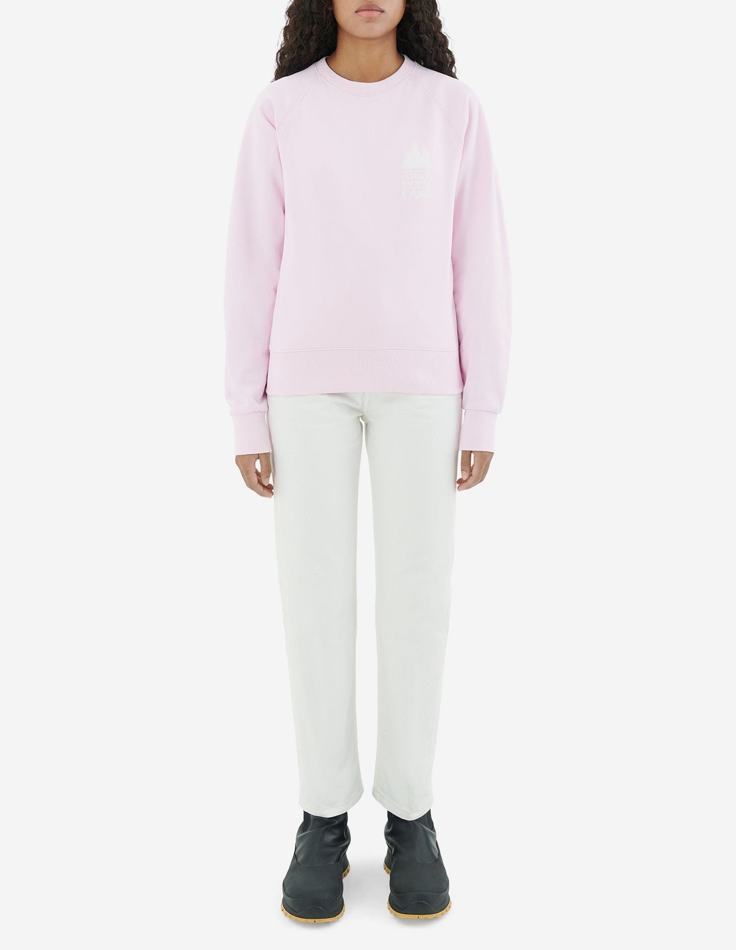 Sweatshirt Camp ajusté avec impression - Light Pink