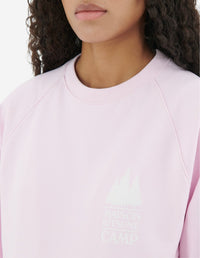 Sweatshirt Camp ajusté avec impression - Light Pink