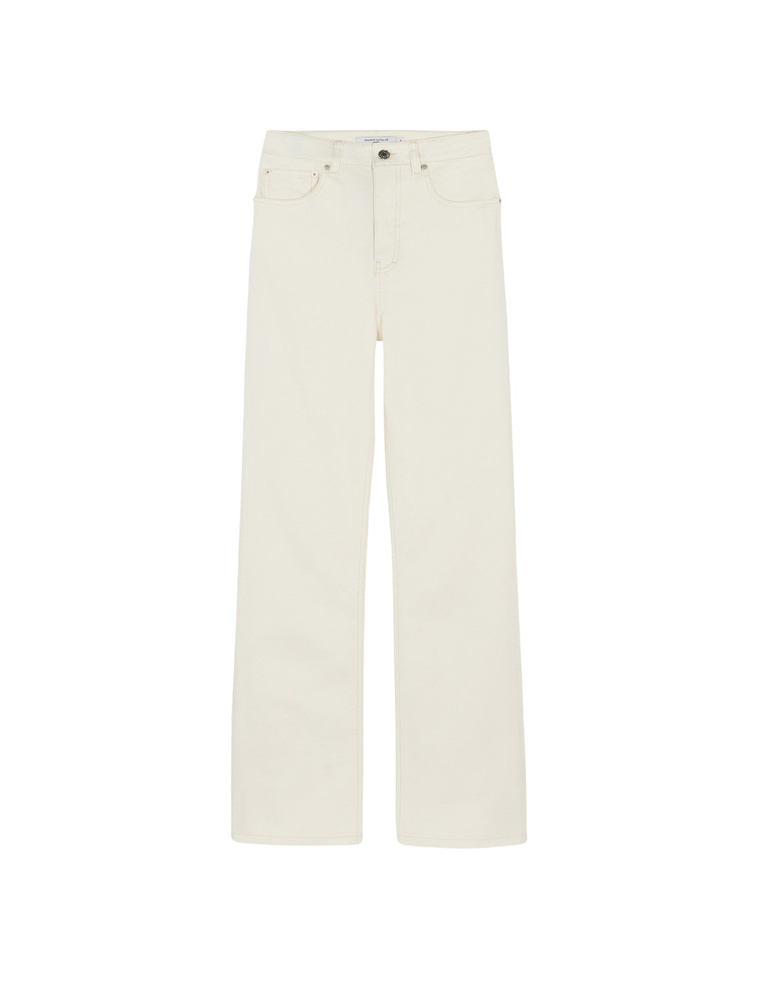Pantalon droit en denim - Ecru