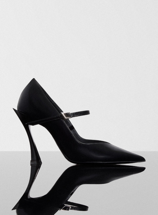 Escarpins Fang 95 en satin à bride - Black