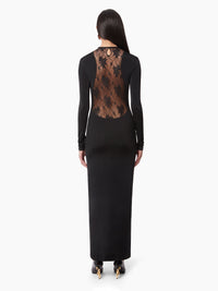 ROBE LONGUE AVEC INSERTS EN DENTELLE