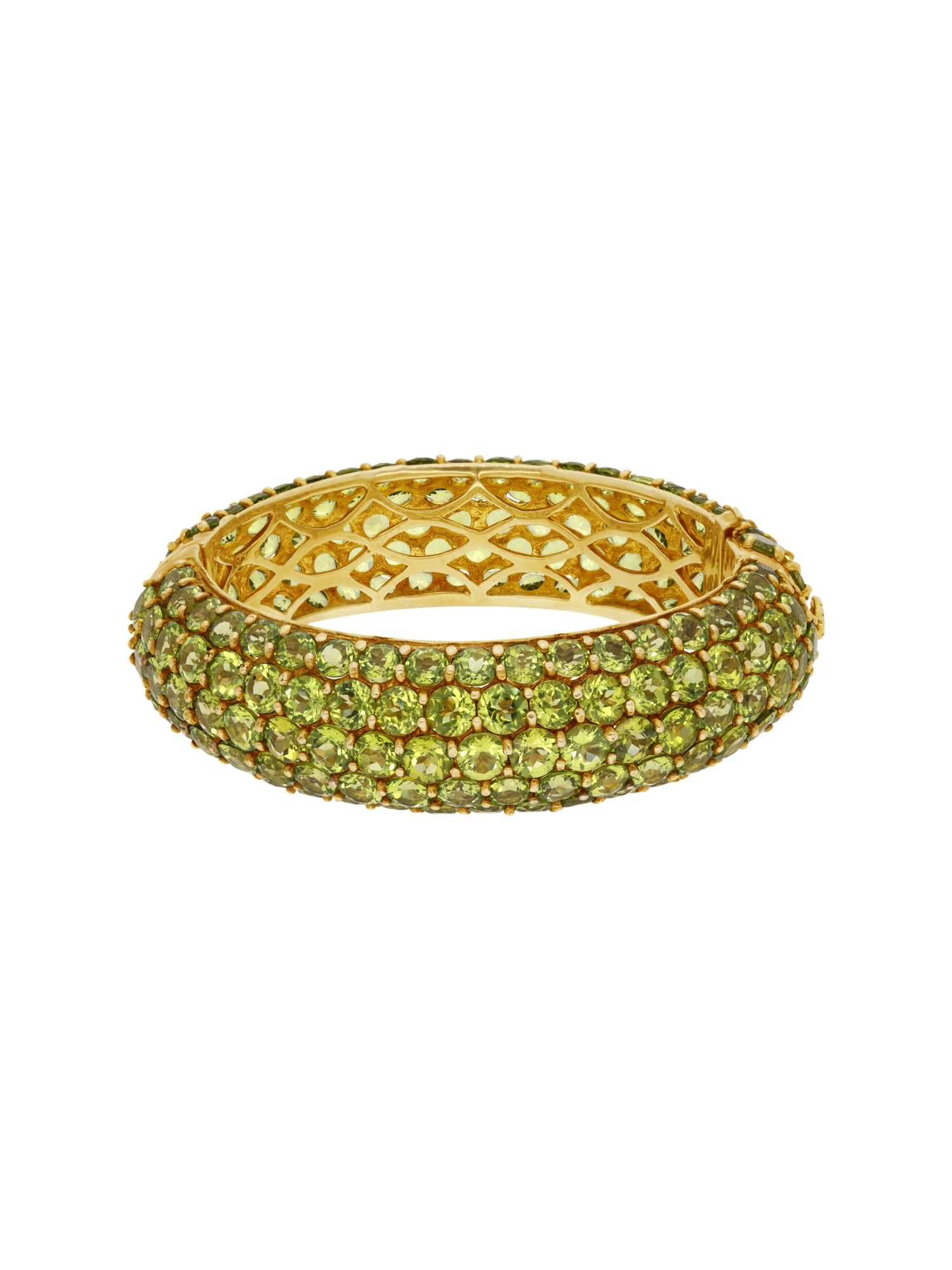 1qty DJV / QTY DISPO : 1-QTY VENDUES : 1-ST : 100% PRIX DJV : 850€ // Vermeil Bracelet vermeil serti de péridot 91 /// RECO : 828€