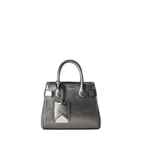 Meliné small shoulder bag in Seta leather - Ruthenium