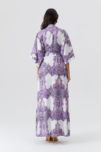 Caftan Indria imprimé - Amethyst