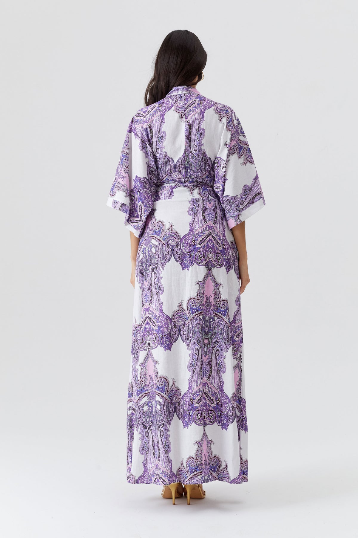 Caftan Indria imprimé - Amethyst