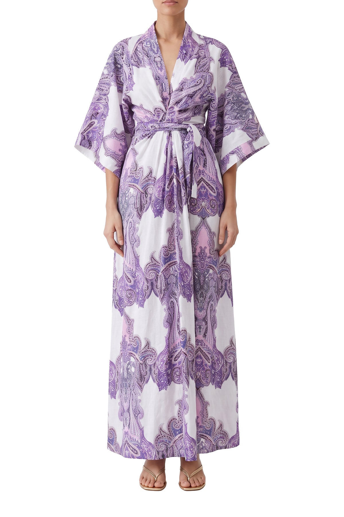 Caftan Indria imprimé - Amethyst
