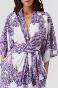 Caftan Indria imprimé - Amethyst
