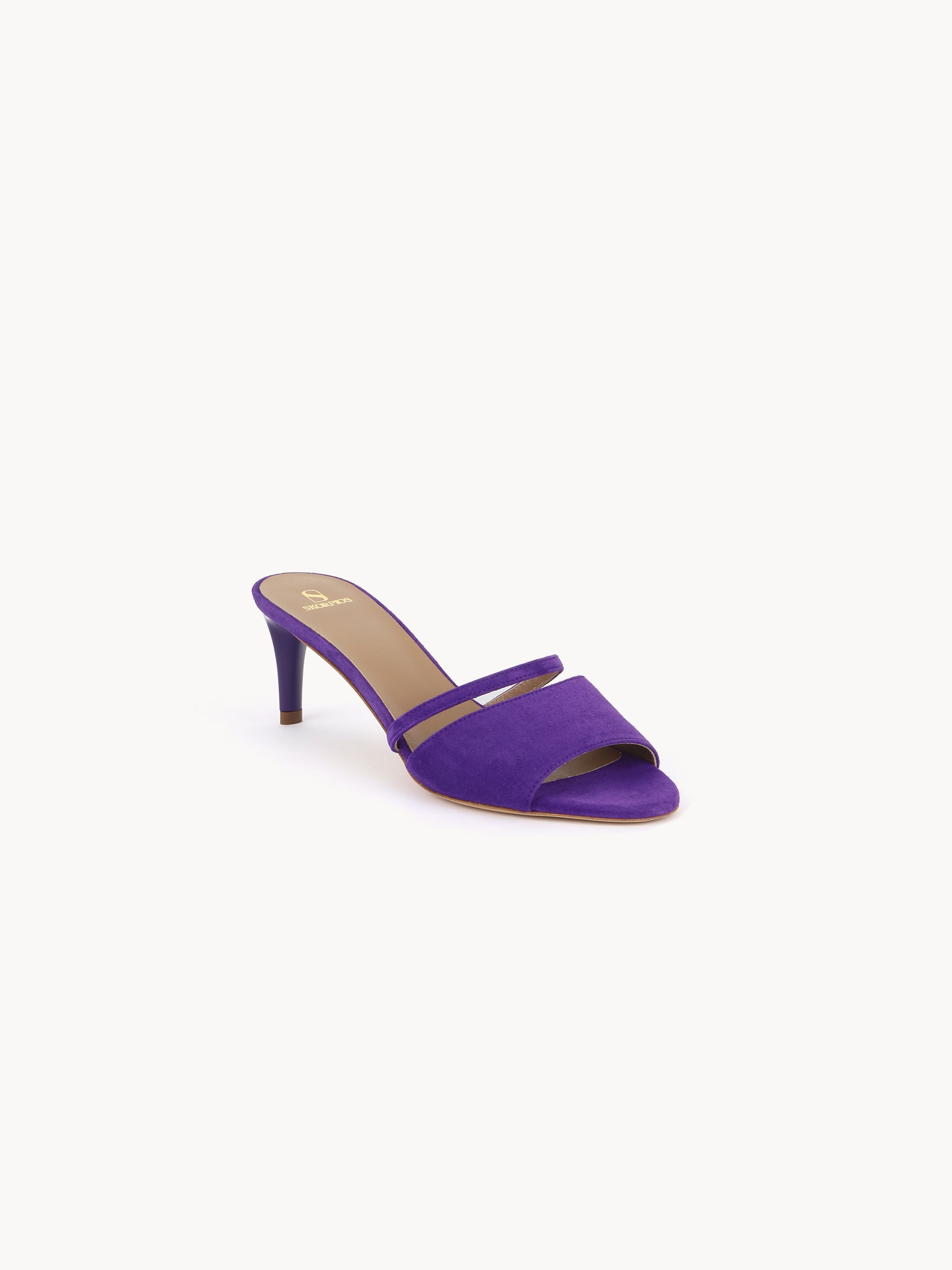 14qty NEW / Mules Ines 70 en cuir suédé - Purple