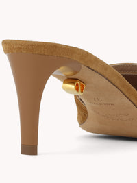21qty NEW / Mules Ines 70 en cuir suédé - Brown