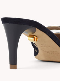 18qty NEW / Mules Ines 70 en cuir suédé - Blue