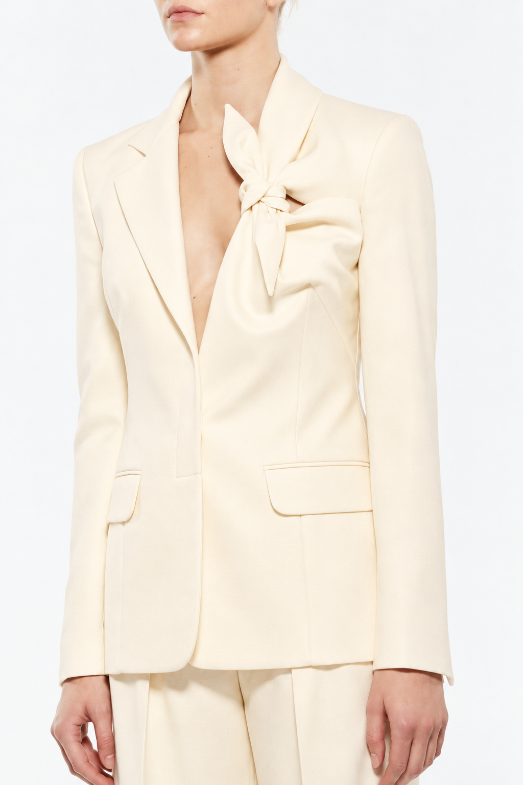 Ivory / Veste blazer Oslo en lin - Ivory