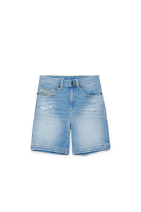 Washed denim shorts - Denim