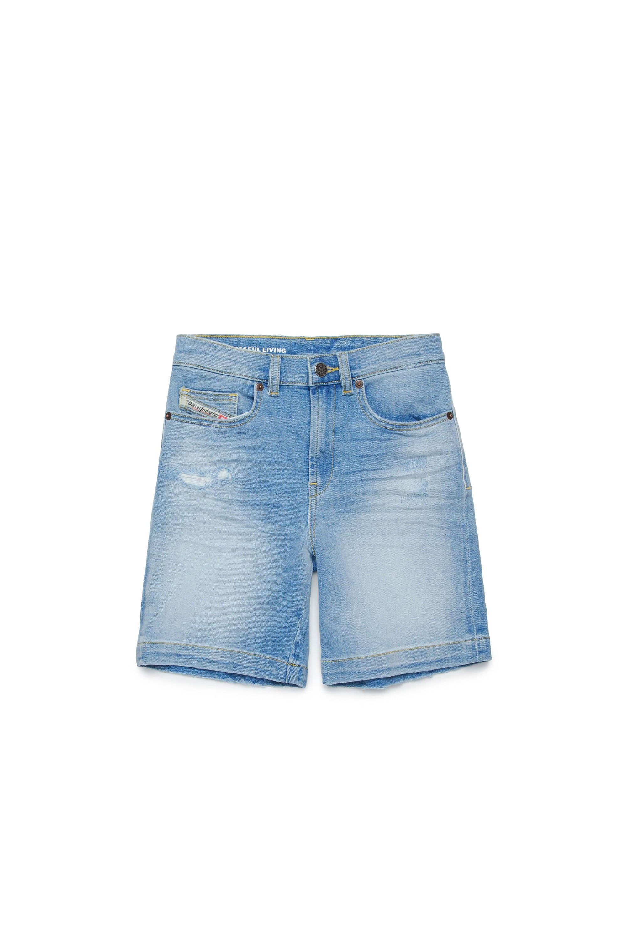 Washed denim shorts - Denim