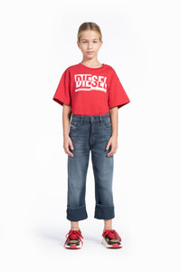 Washed denim trousers - Denim