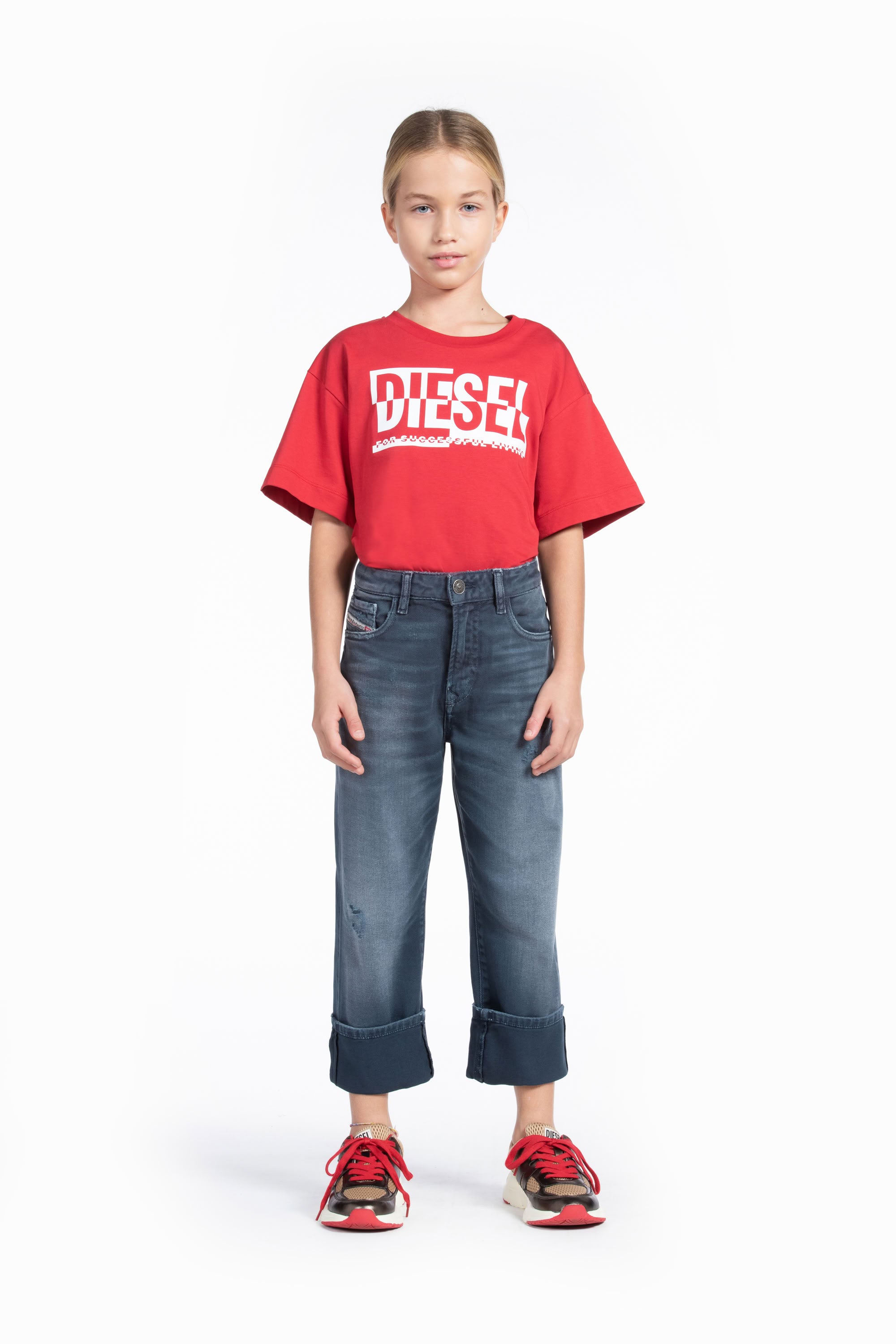 Washed denim trousers - Denim