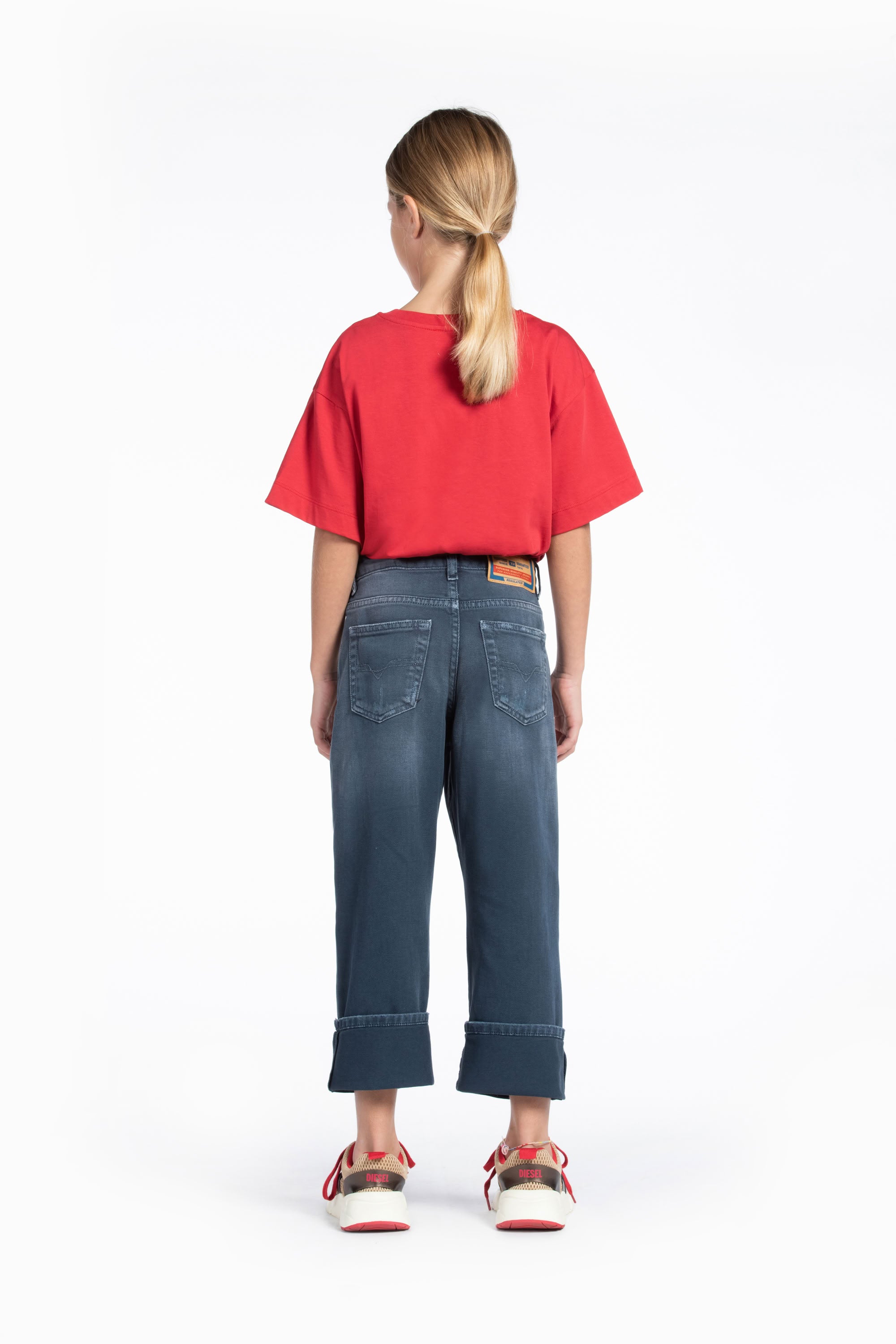 Washed denim trousers - Denim