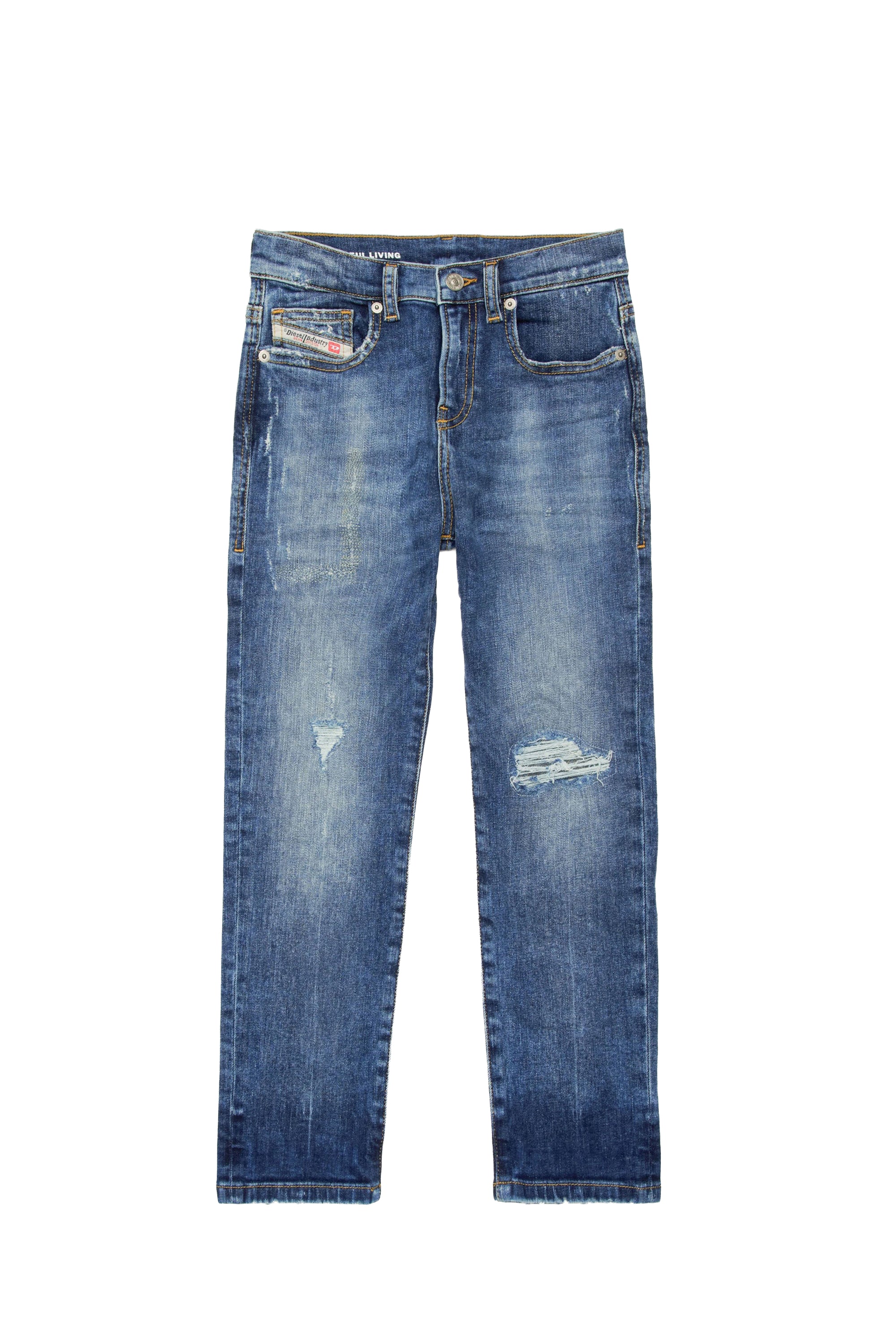 Pantalon délavé en denim - Denim