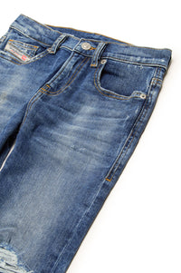 Pantalon délavé en denim - Denim