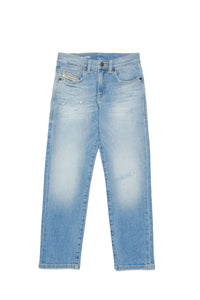 Washed denim trousers - Denim