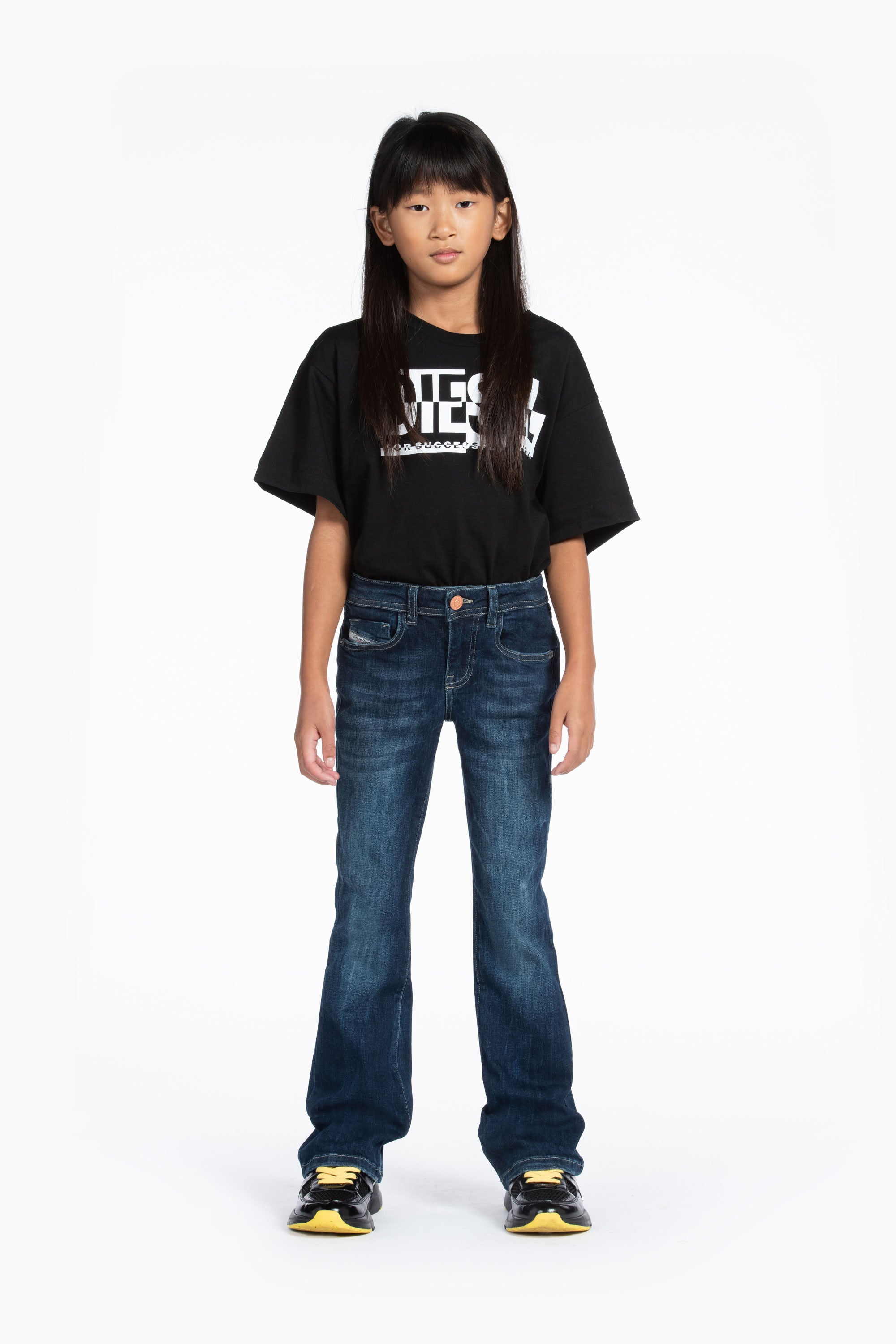 Washed denim trousers - Denim