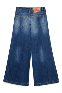 Washed denim trousers - Denim