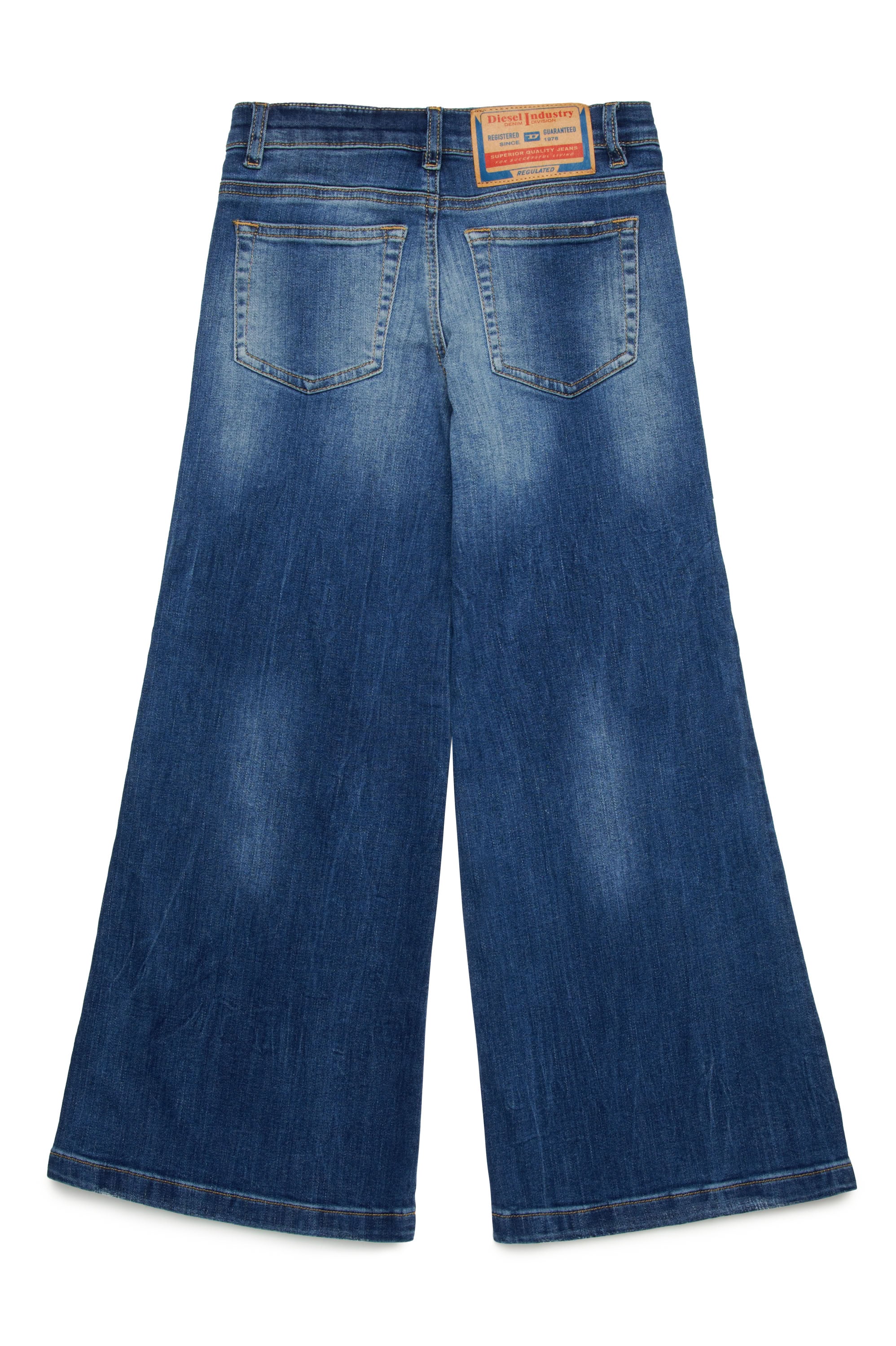 Washed denim trousers - Denim