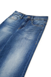 Washed denim trousers - Denim