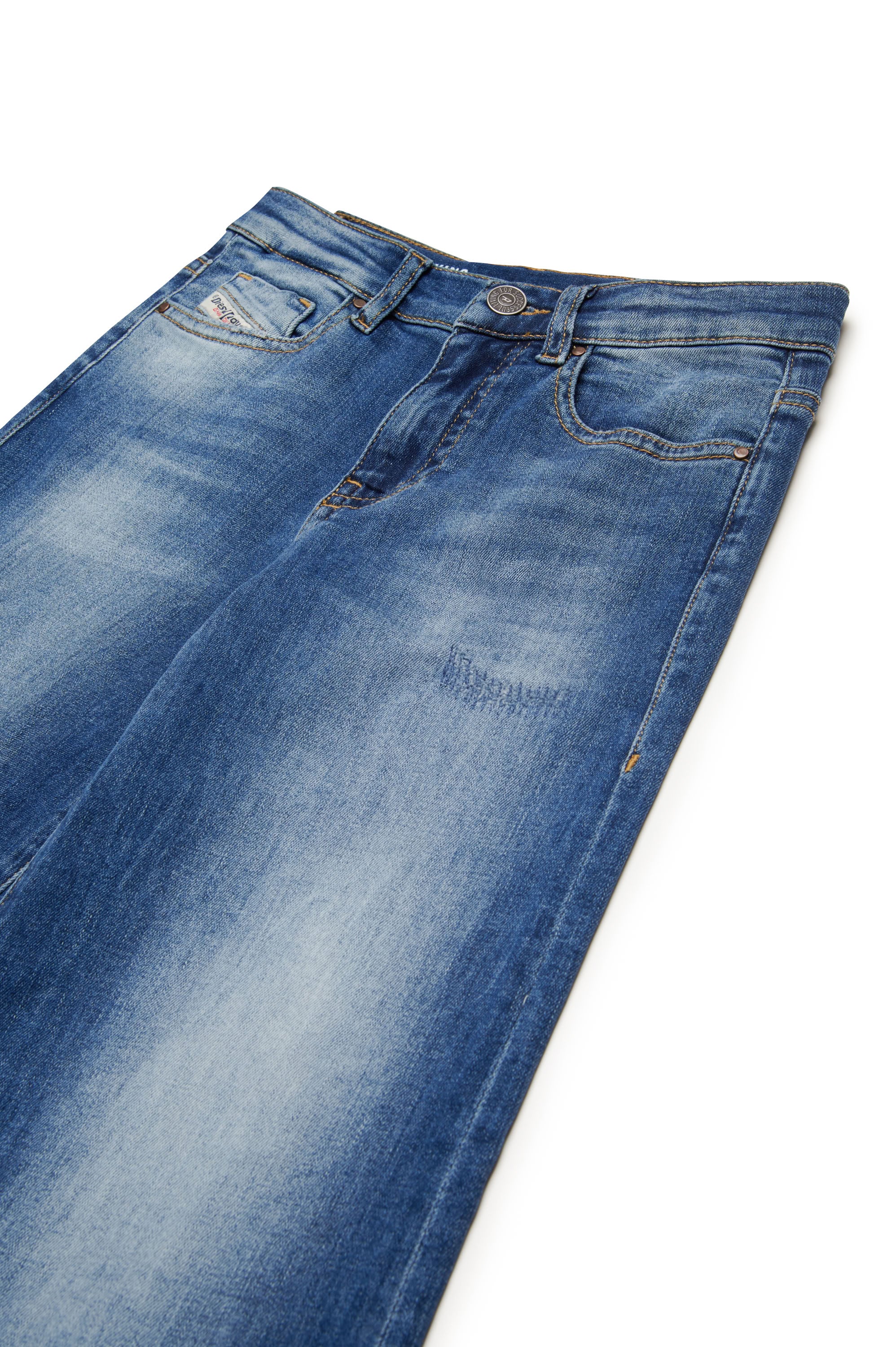 Washed denim trousers - Denim