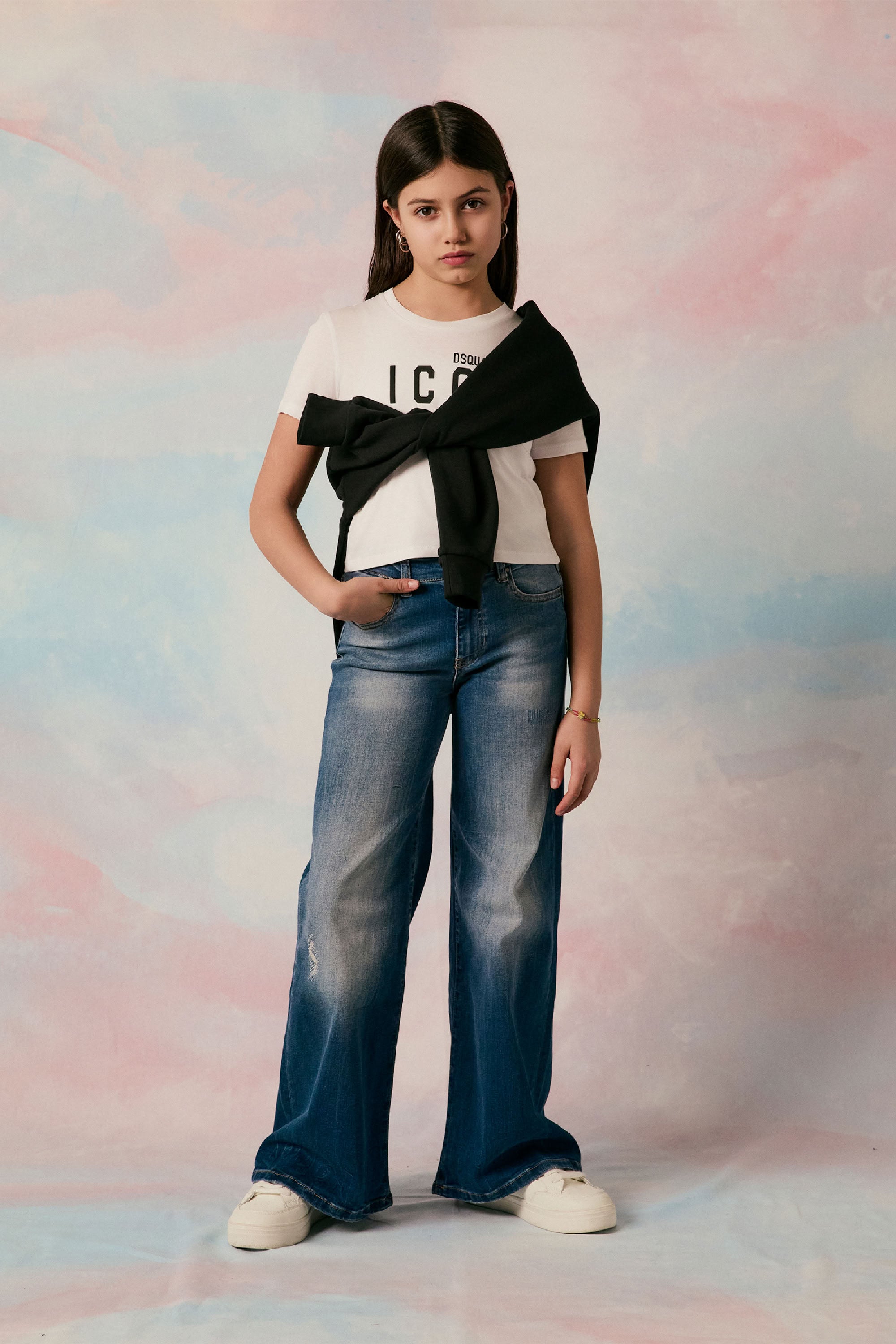 Washed denim trousers - Denim