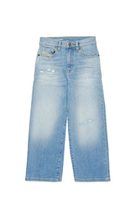 Washed denim trousers - Denim