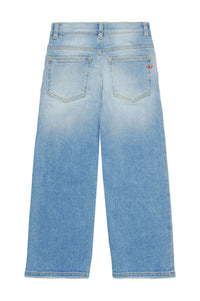 Washed denim trousers - Denim