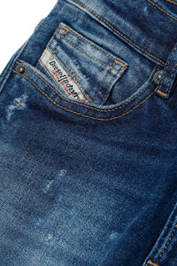 Pantalon délavé en denim - Denim