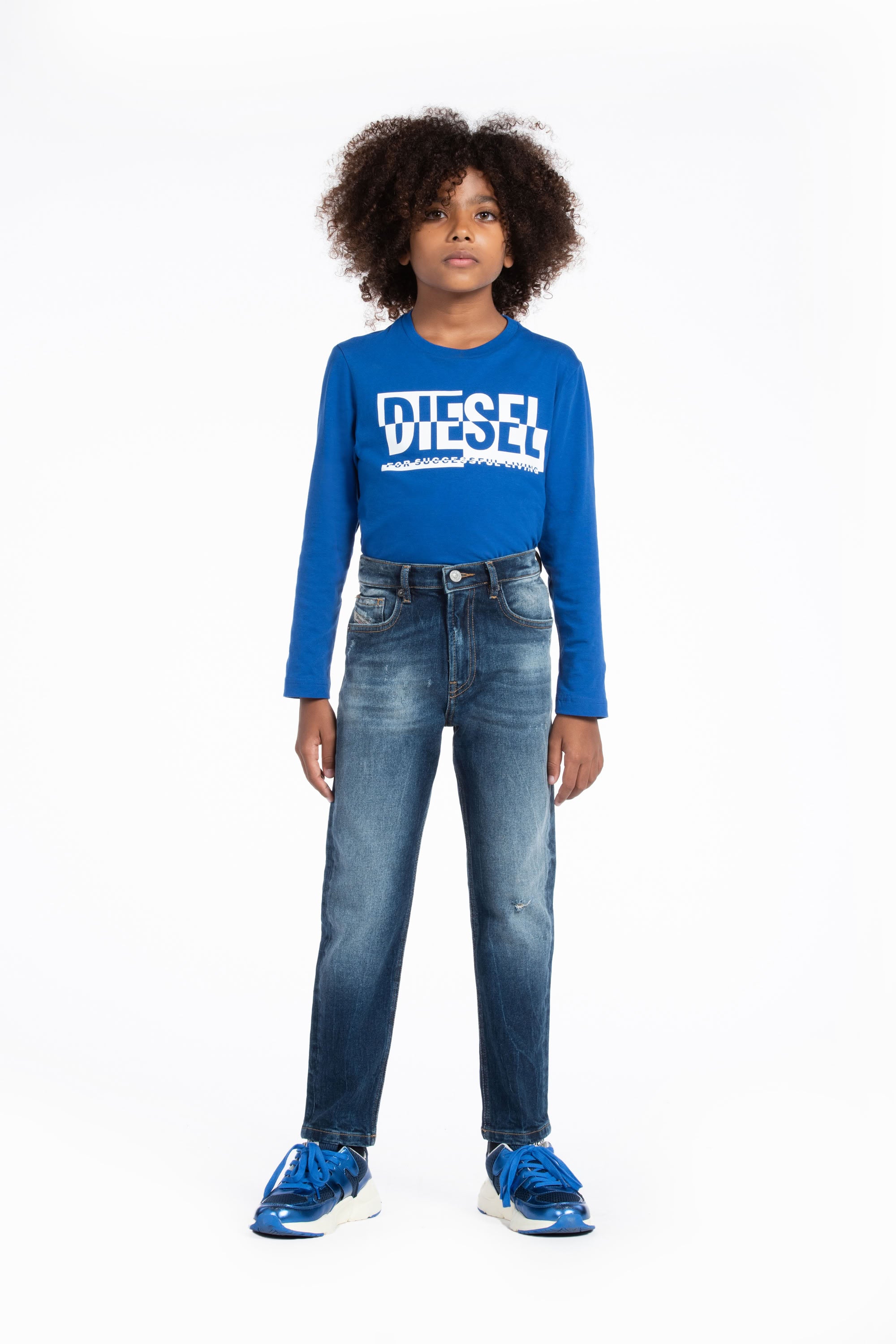 Pantalon délavé en denim - Denim