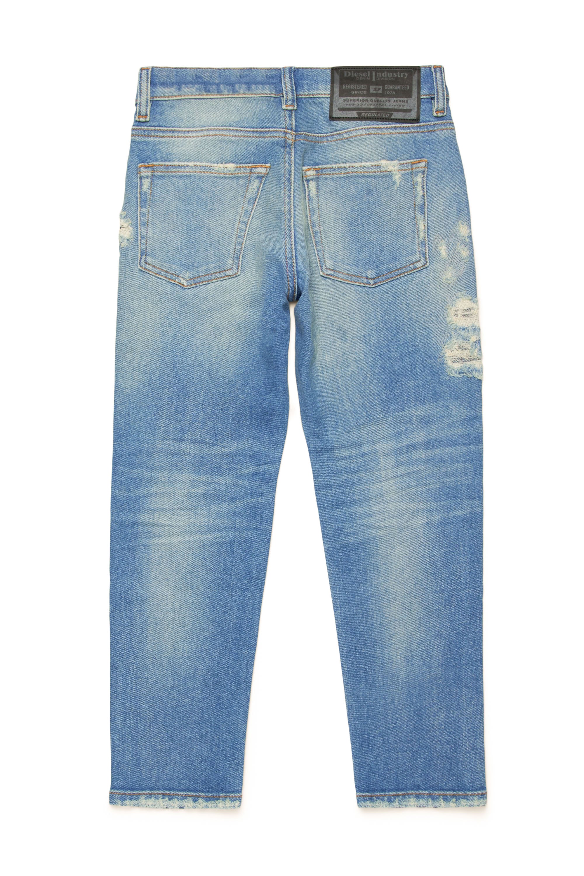 Washed denim trousers - Denim