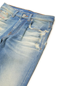 Washed denim trousers - Denim