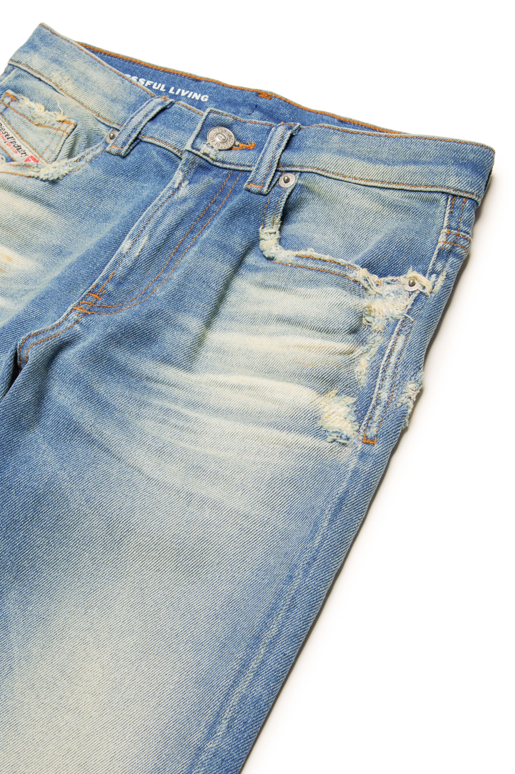 Washed denim trousers - Denim