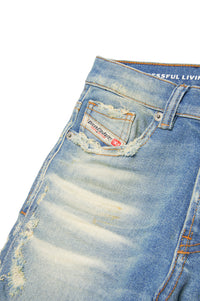 Washed denim trousers - Denim