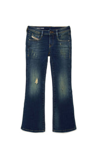 Washed denim trousers - Denim