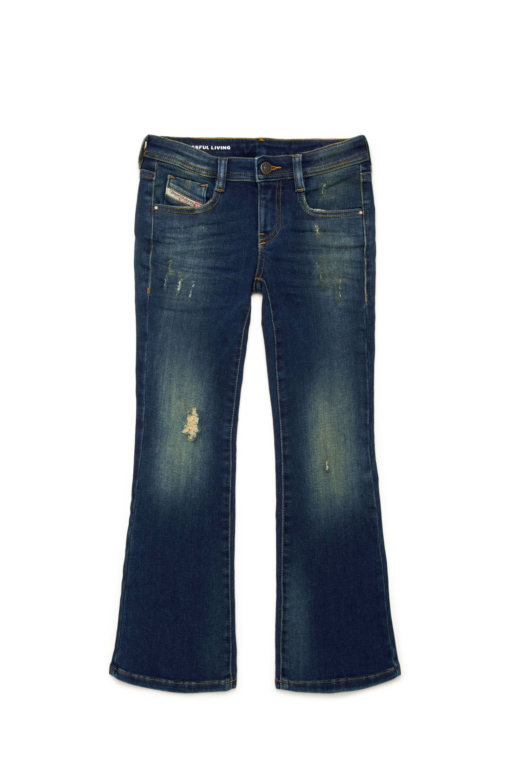 Washed denim trousers - Denim