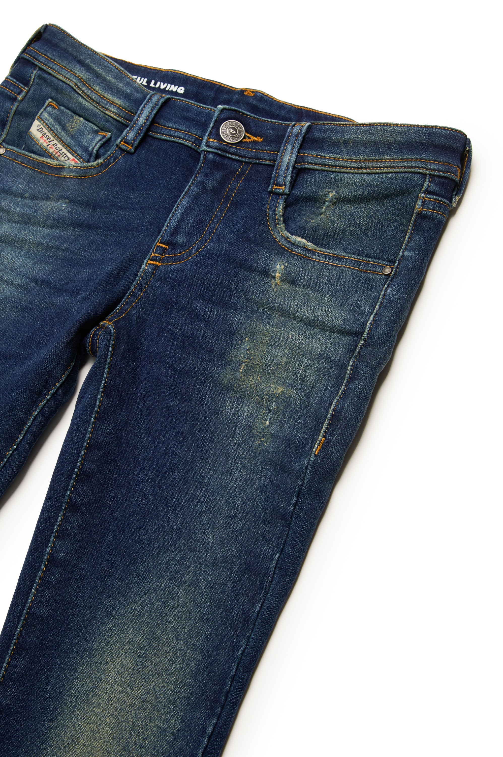 Washed denim trousers - Denim