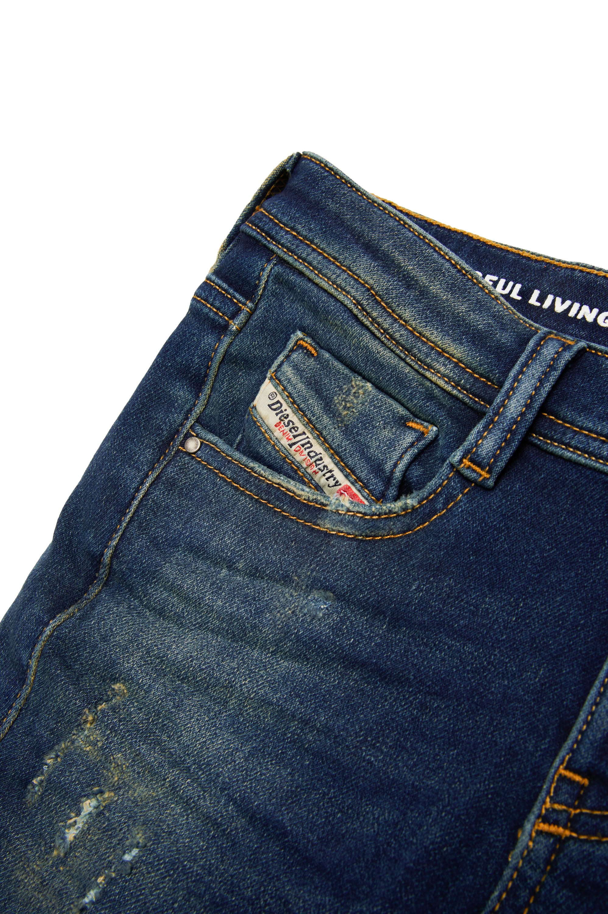 Washed denim trousers - Denim