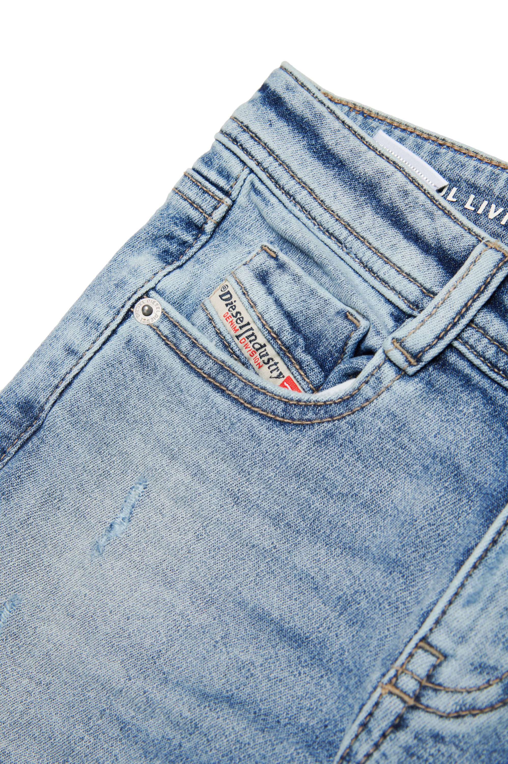 Pantalon délavé en denim - Denim
